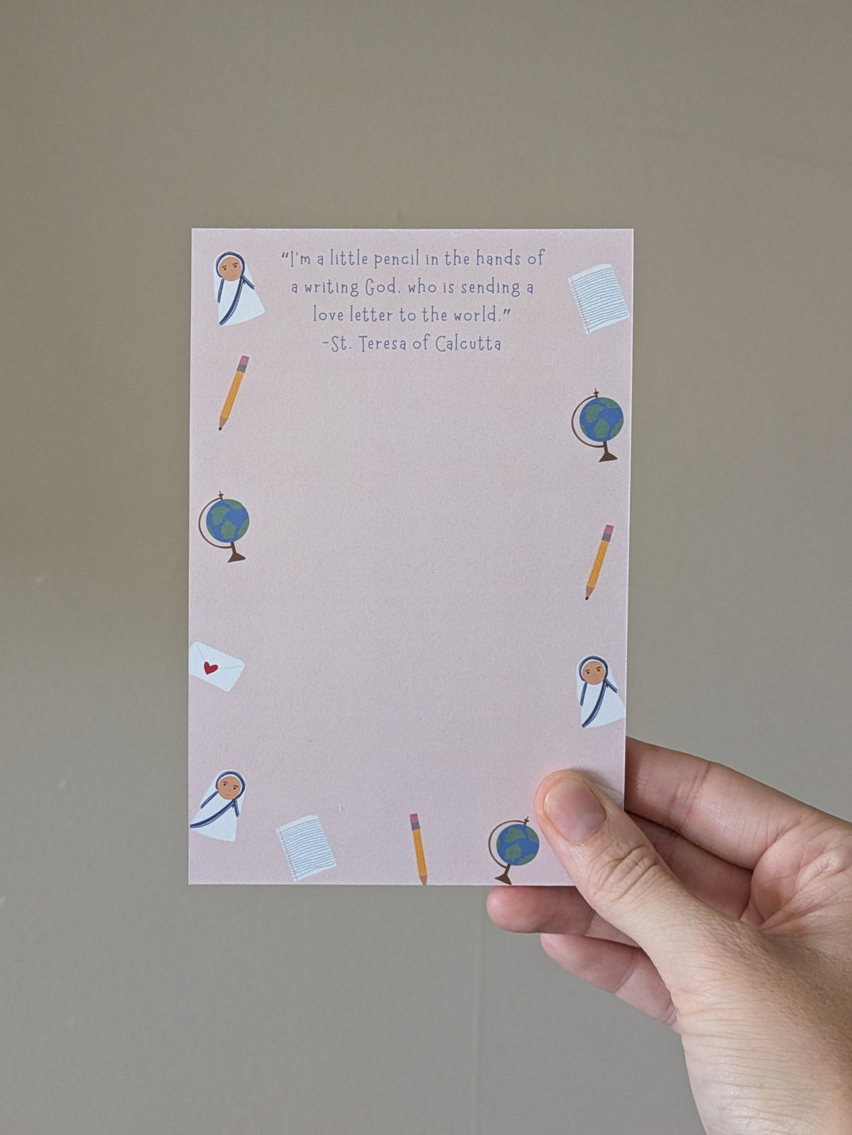 Mother Teresa "Little Pencil" Catholic Notepad