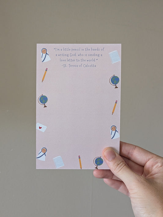 Mother Teresa "Little Pencil" Catholic Notepad