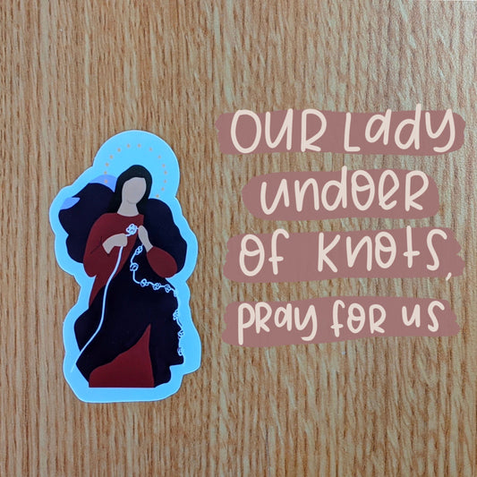 Our Lady Undoer of Knots Sticker