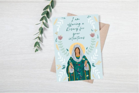 I Am Offering a Rosary for You Card