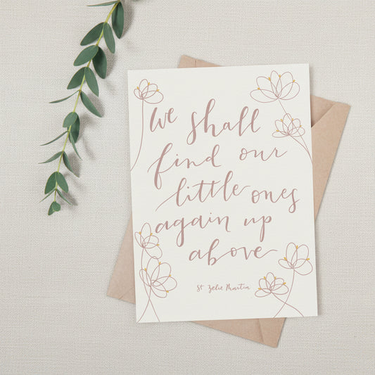 We Shall Find Our Little Ones Again Up Above: Catholic Miscarriage Card