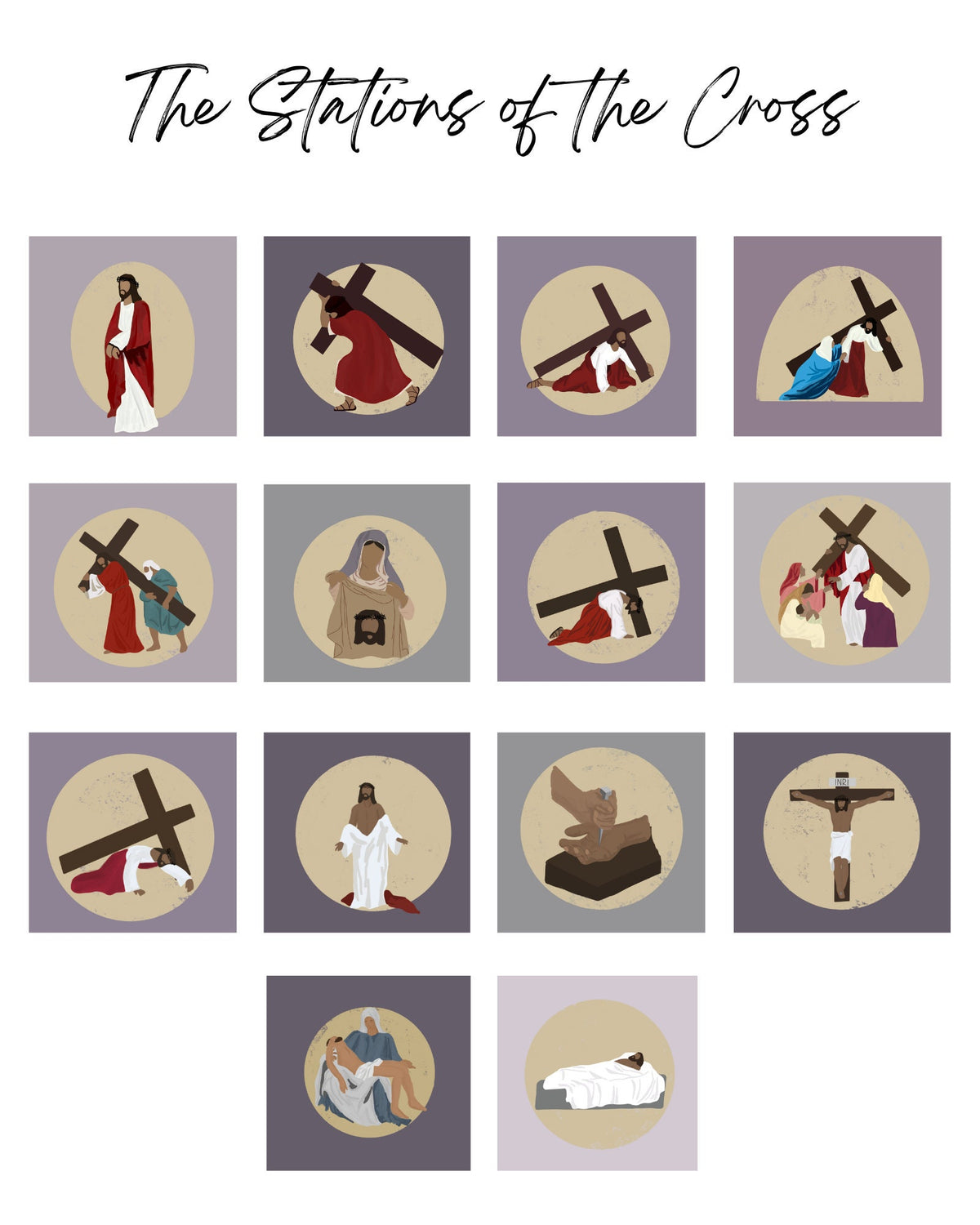The Stations of the Cross: 8x10 Print