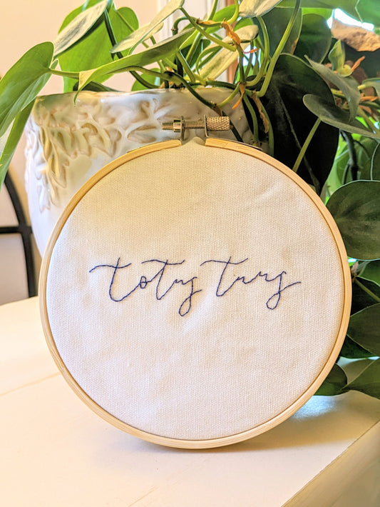 Totus Tuus: Embroidery Stick and Stitch Sticker