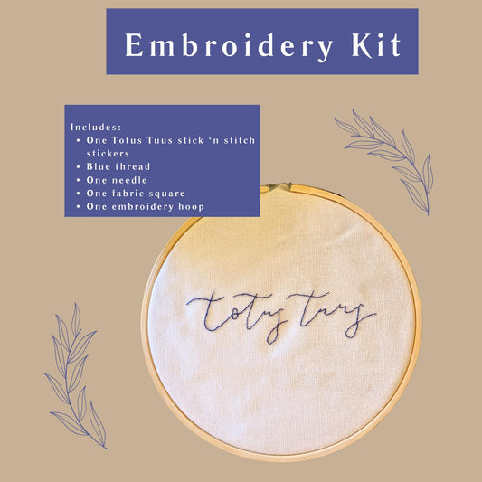 Totus Tuus Embroidery Kit: Catholic DIY Craft