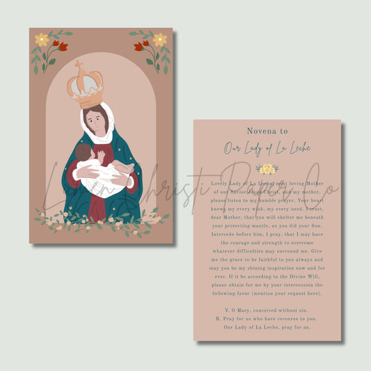 Our Lady of La Leche Catholic Mom Prayer Card