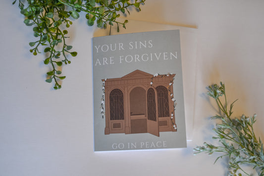 Confession Catholic Sacrament Card: First Reconciliation Card