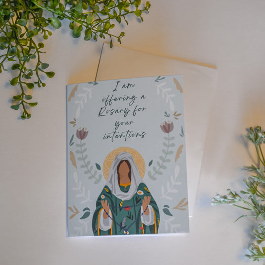 I Am Offering a Rosary for You Card