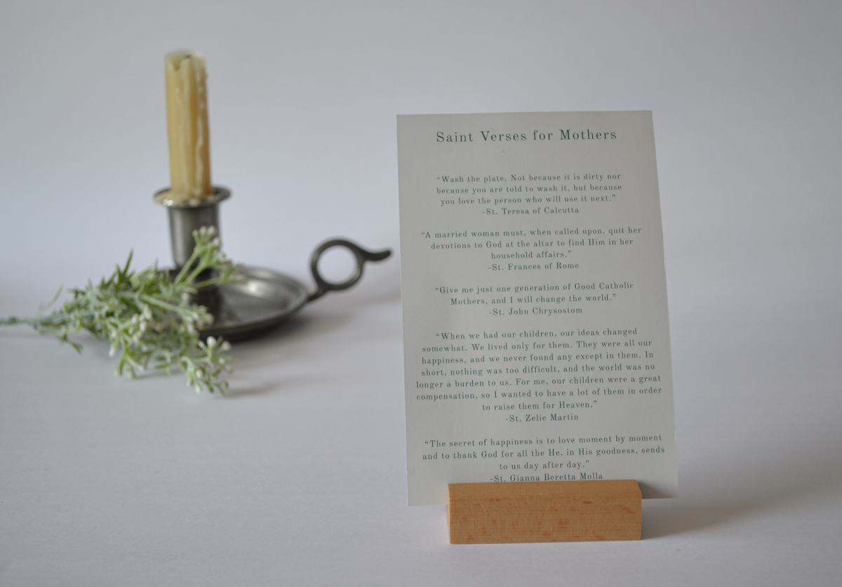 Catholic Mom Prayer Cards Set: Gift for Mom, Mother's Day