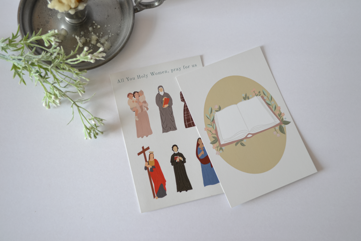 Saint Verses and Bible Verses for Moms: Catholic Prayer Card Set