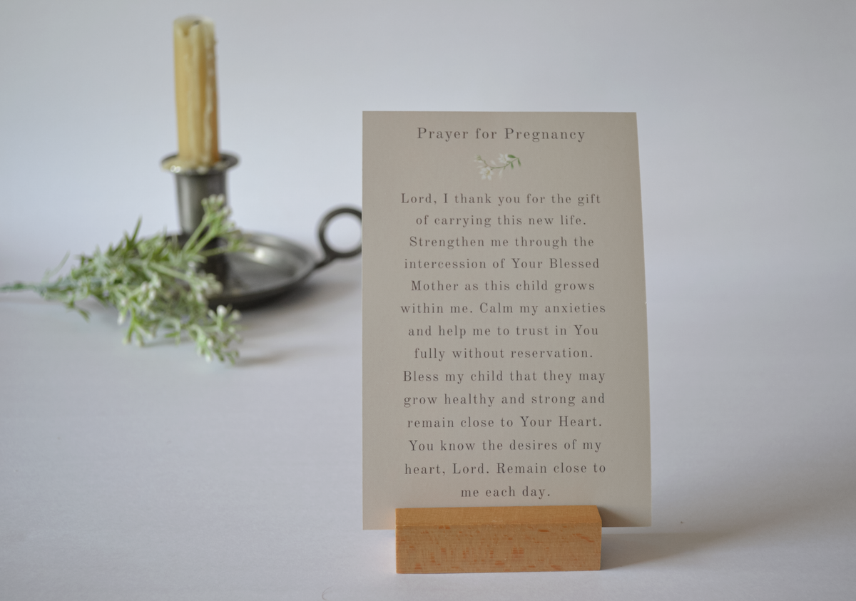 Catholic Pregnancy Prayer Card: Catholic Prayer Card for Mom
