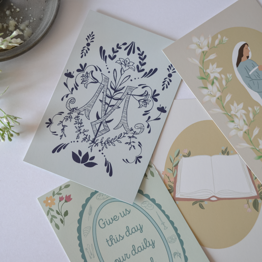 Catholic Mom Prayer Cards Set: Gift for Mom, Mother's Day