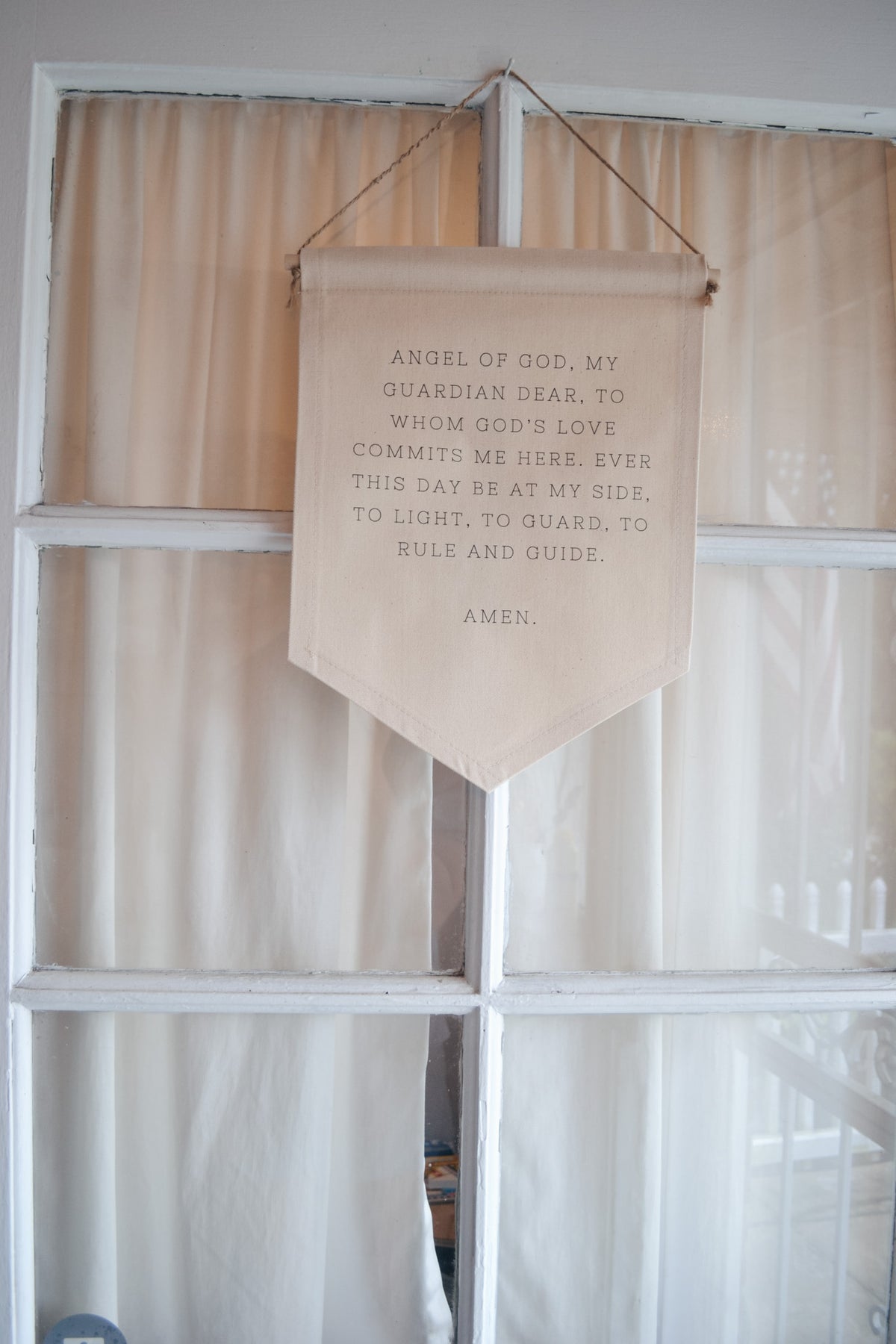 Guardian Angel Prayer Canvas Wall Hanging