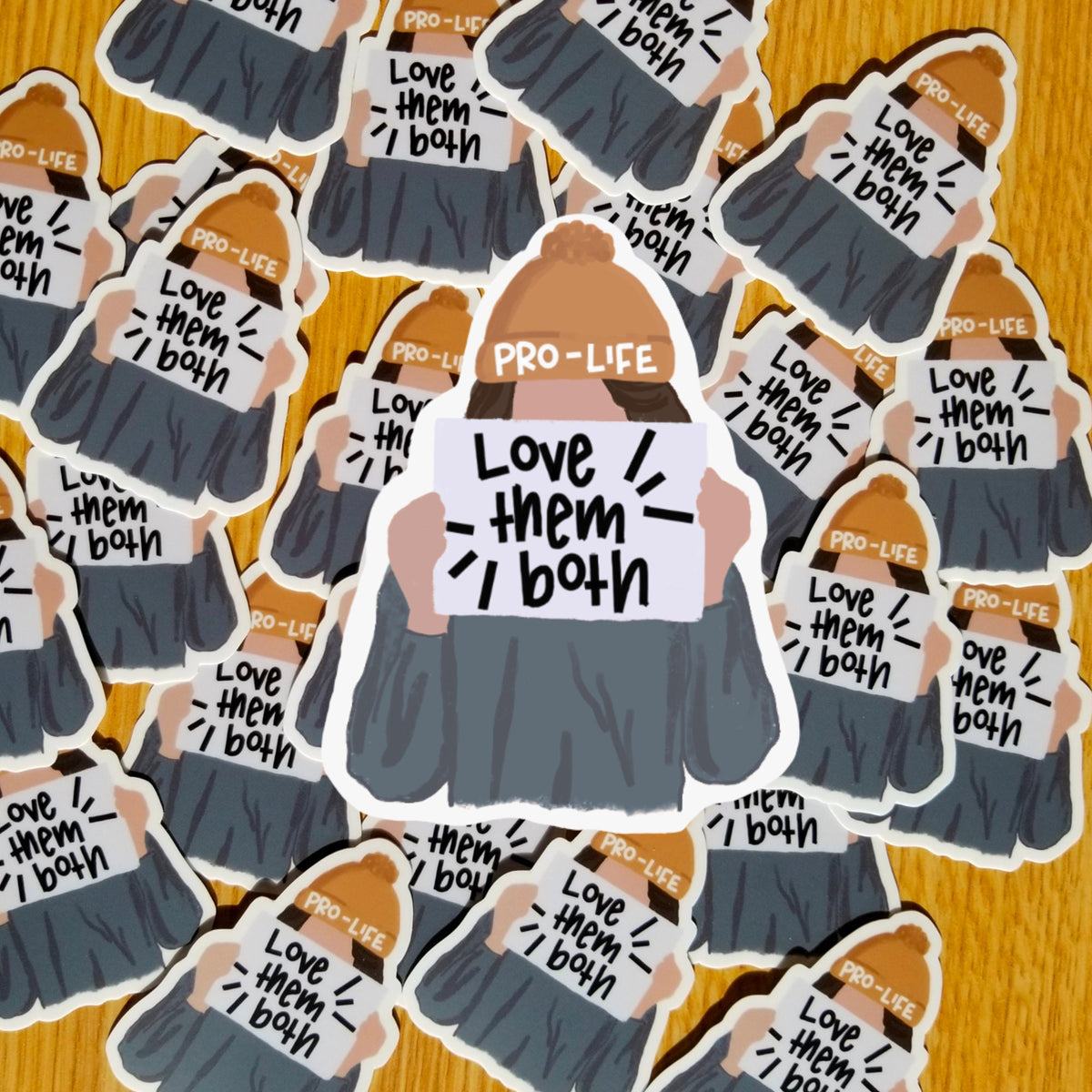 Love Them Both: Pro-Life Sticker