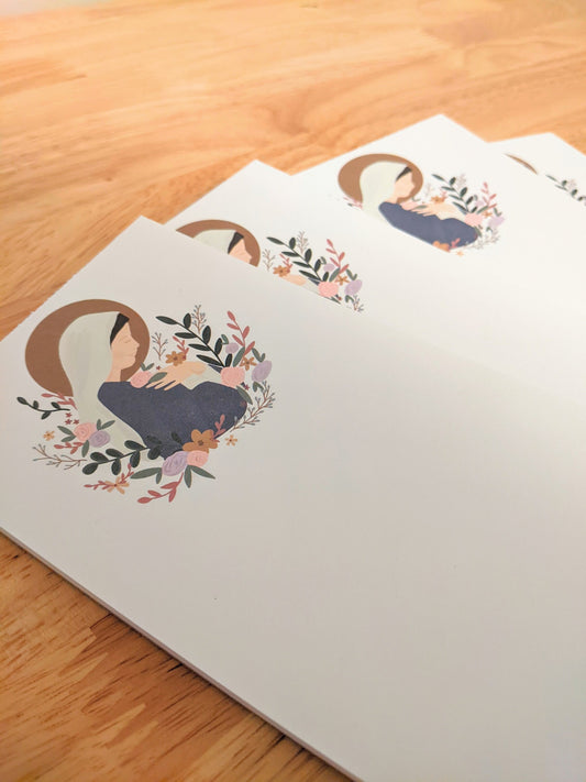 Rosa Mystica Notepad: Blessed Mother Stationery