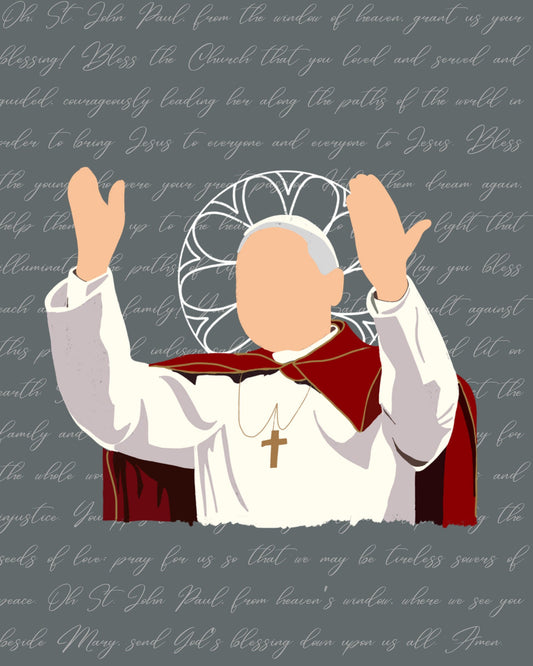 St. John Paul II Print With Prayer