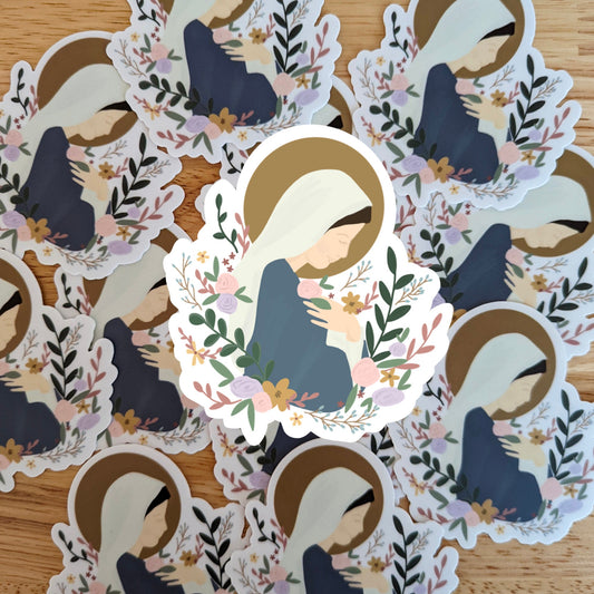 Rosa Mystica Sticker: Blessed Mother, Catholic Gift