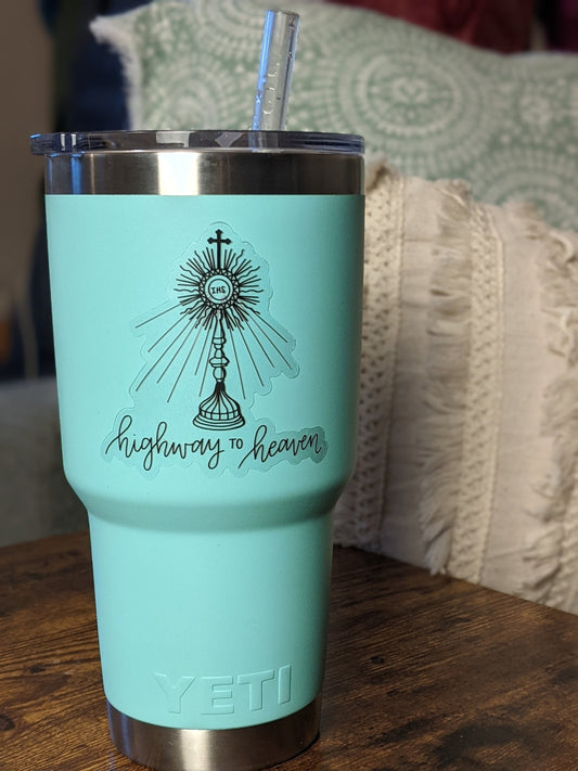 Bl. Carlo Acutis "Highway to Heaven" Monstrance sticker