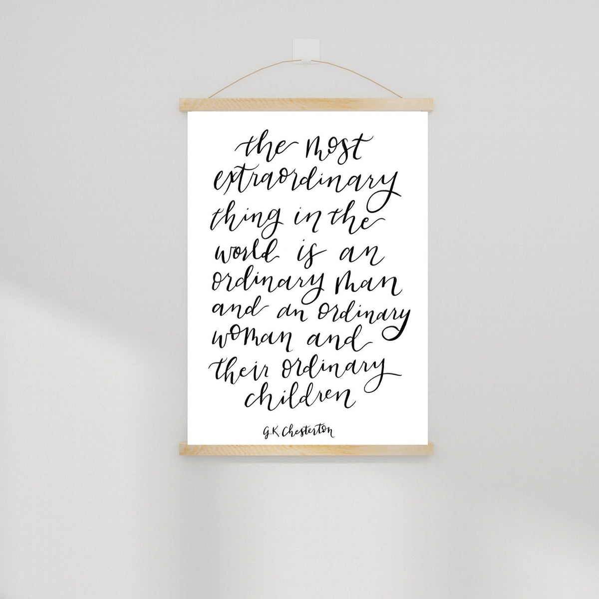 G.K. Chesterton Quote Print: Catholic Family Wall Art, 8x10