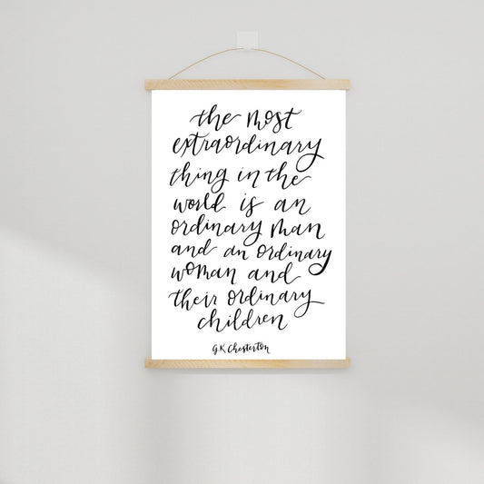 G.K. Chesterton Quote Print: Catholic Family Wall Art, 8x10