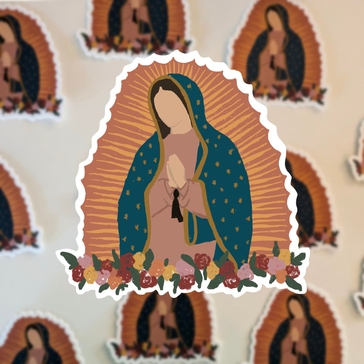 Our Lady of Guadalupe Sticker, Blessed Mother, Catholic sticker, waterproof, gift for her