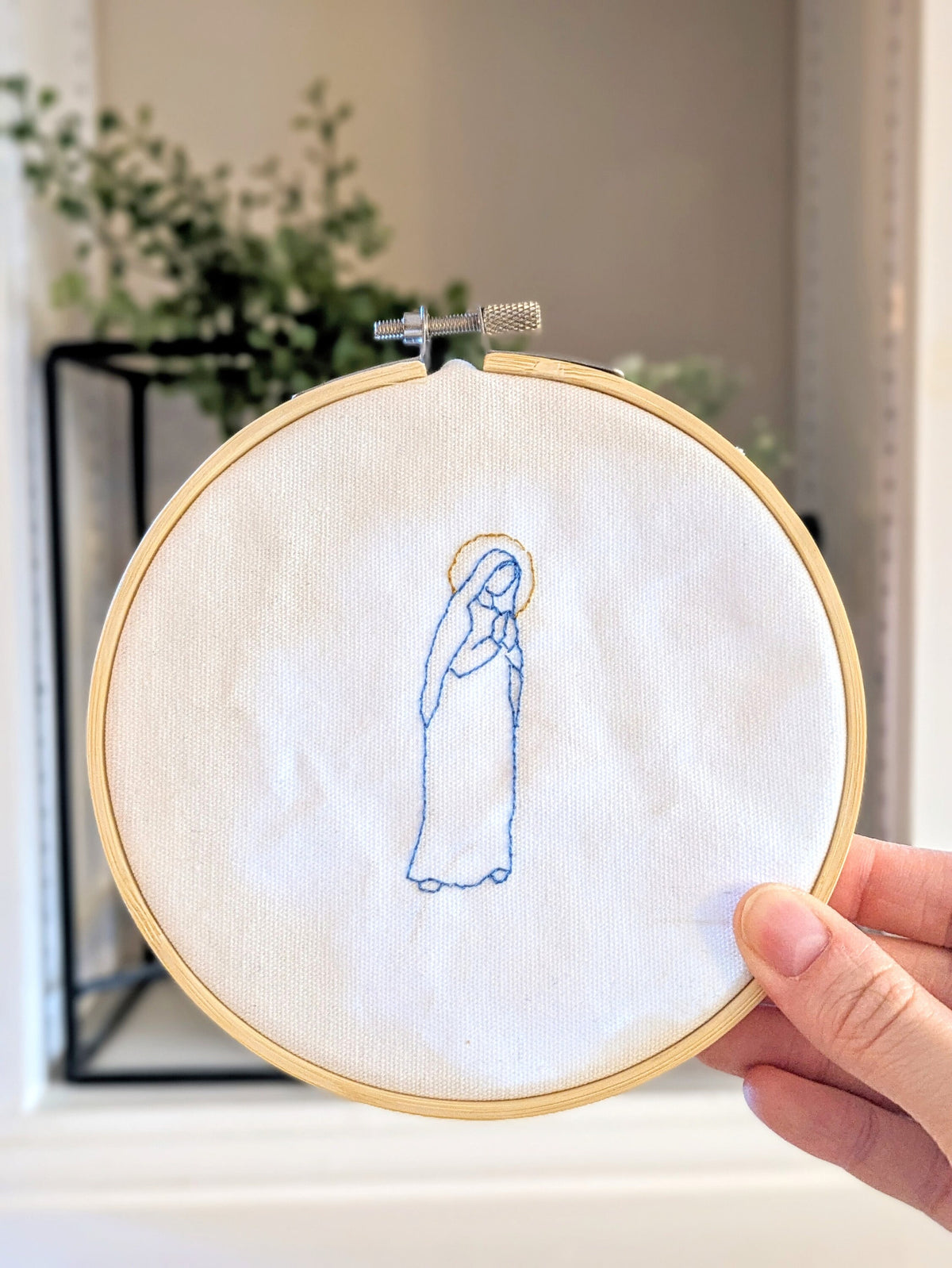 Marian Outline: Embroidery Stick and Stitch Sticker