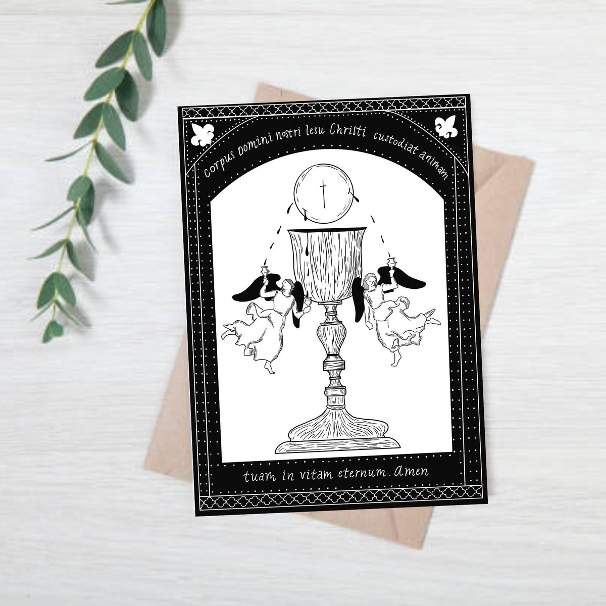 Latin Eucharist/First Communion Greeting Card