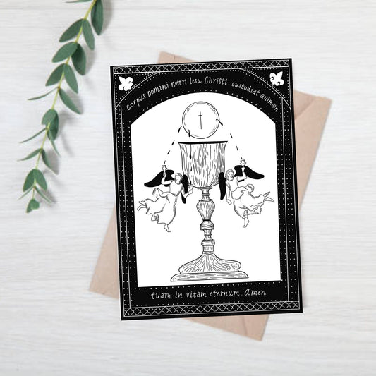 Latin Eucharist/First Communion Greeting Card