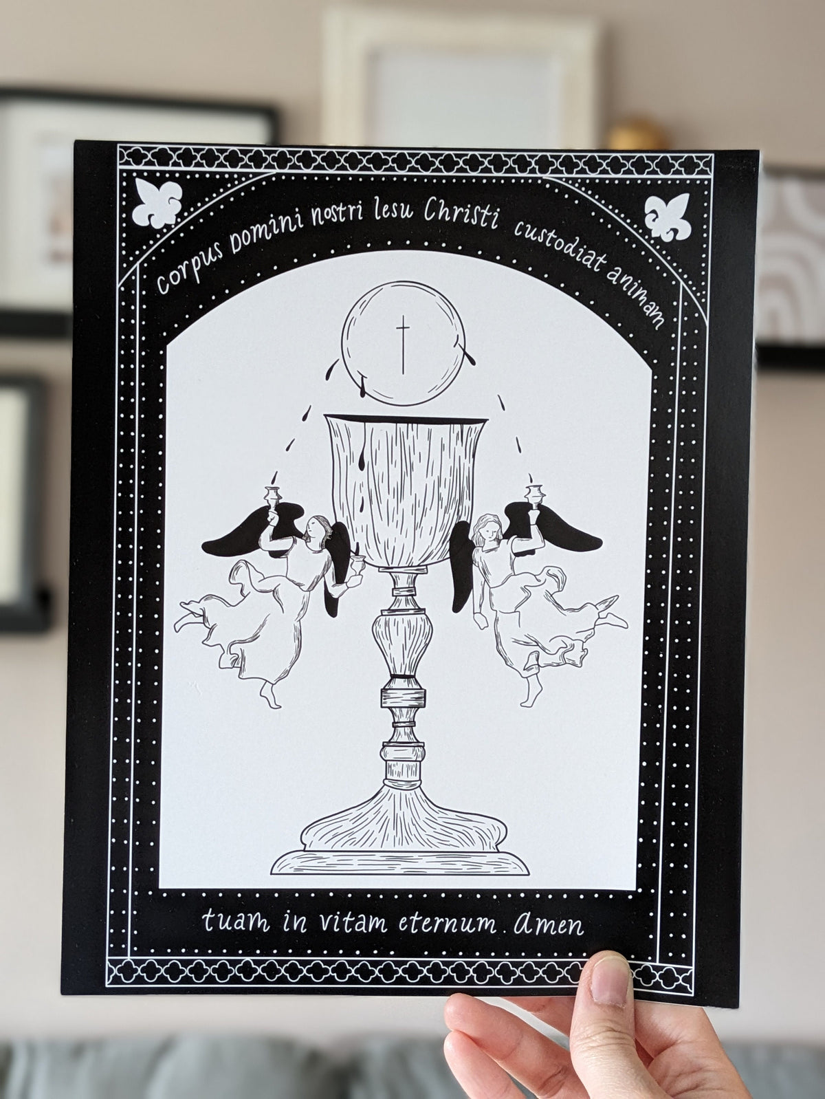 Latin Eucharistic Prayer Print: 5x7 or 8x10