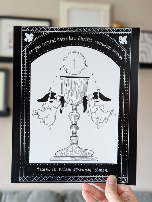 Latin Eucharistic Prayer Print: 5x7 or 8x10