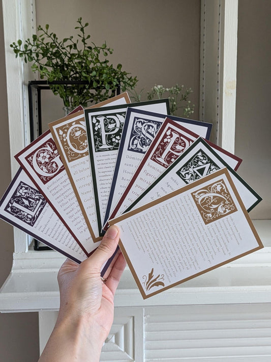 Mass and Adoration: Latin/English Prayer Cards