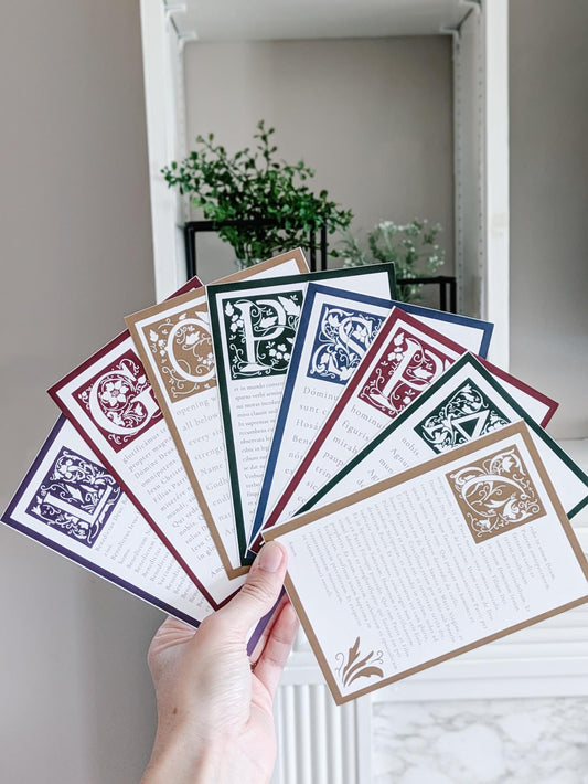 Mass and Adoration: Latin/English Prayer Cards