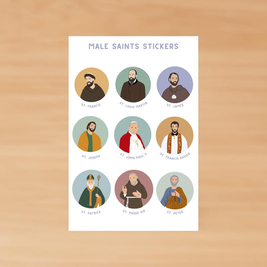 Male Saints Sticker Sheet