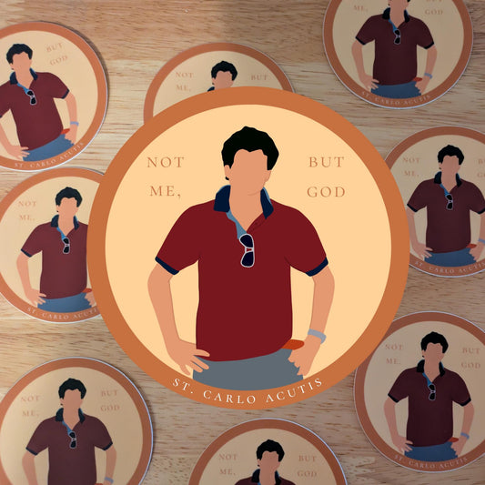 St. Carlo Acutis: Not Me, But God Sticker