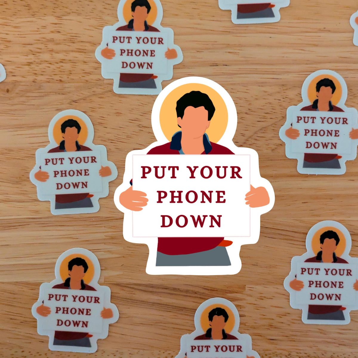 Carlo Acutis 'Put Your Phone Down' Sticker: Catholic saint sticker, confirmation gift, patron saint