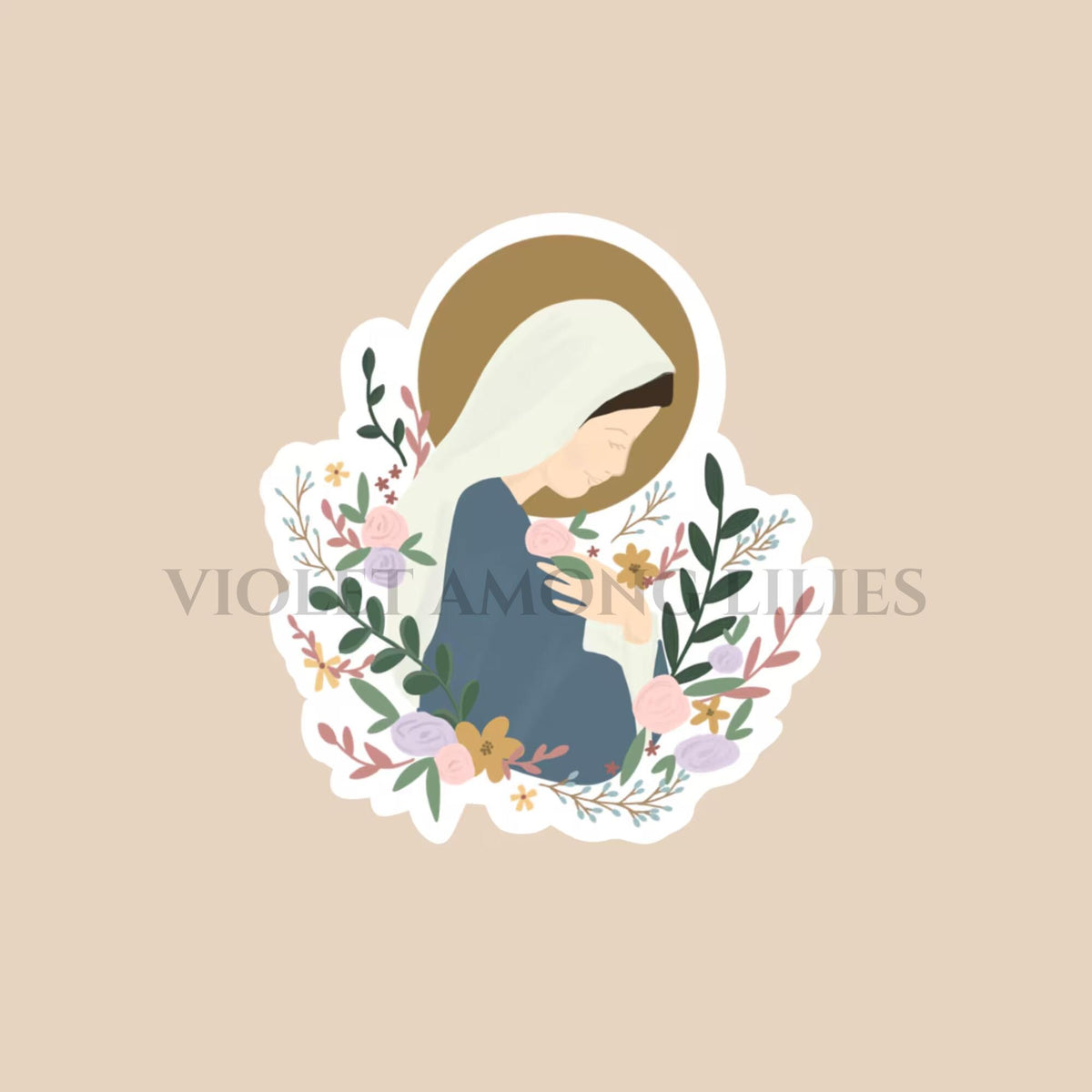 Rosa Mystica Sticker: Blessed Mother, Catholic Gift