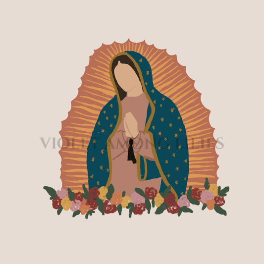 Our Lady of Guadalupe Sticker, Blessed Mother, Catholic sticker, waterproof, gift for her