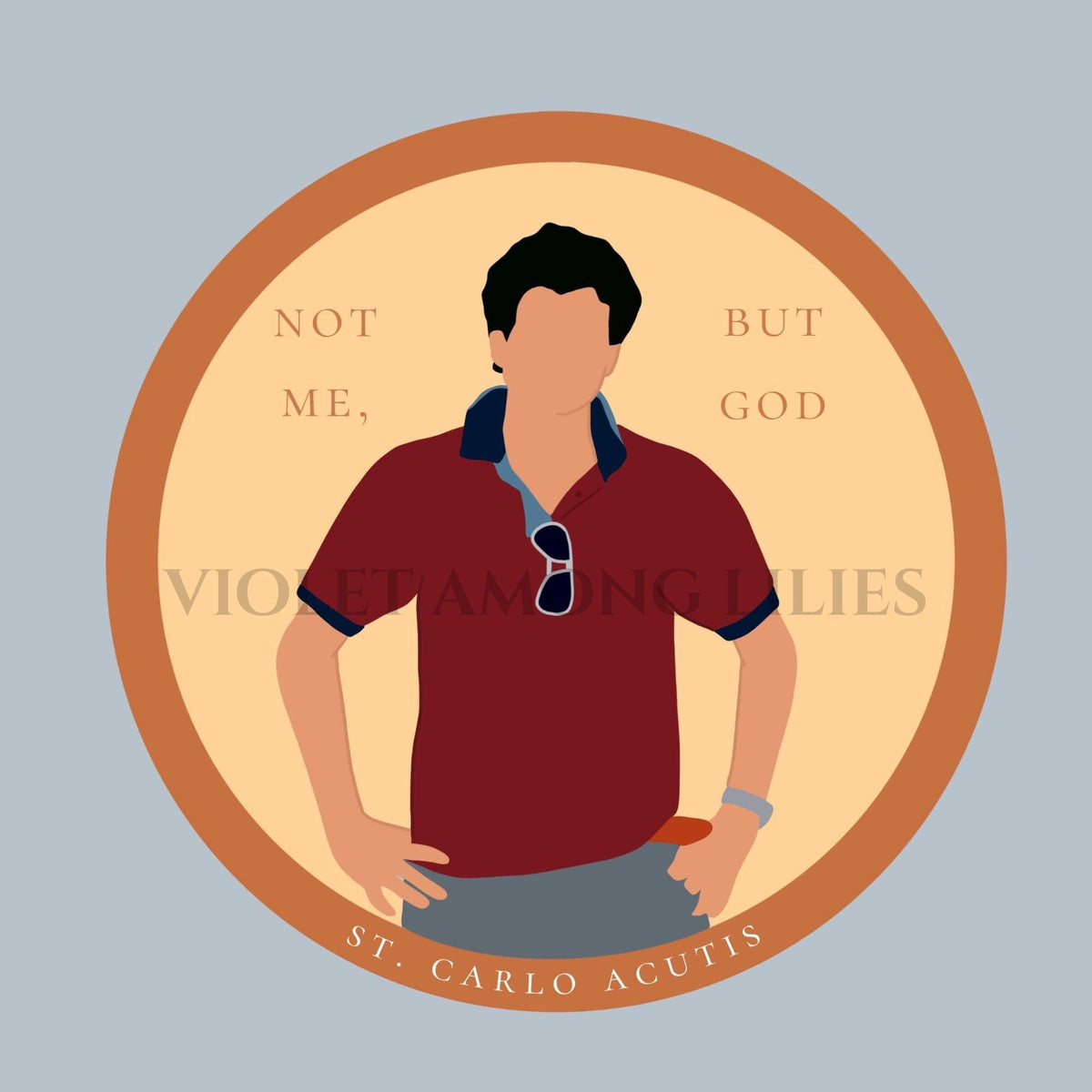 St. Carlo Acutis: Not Me, But God Sticker