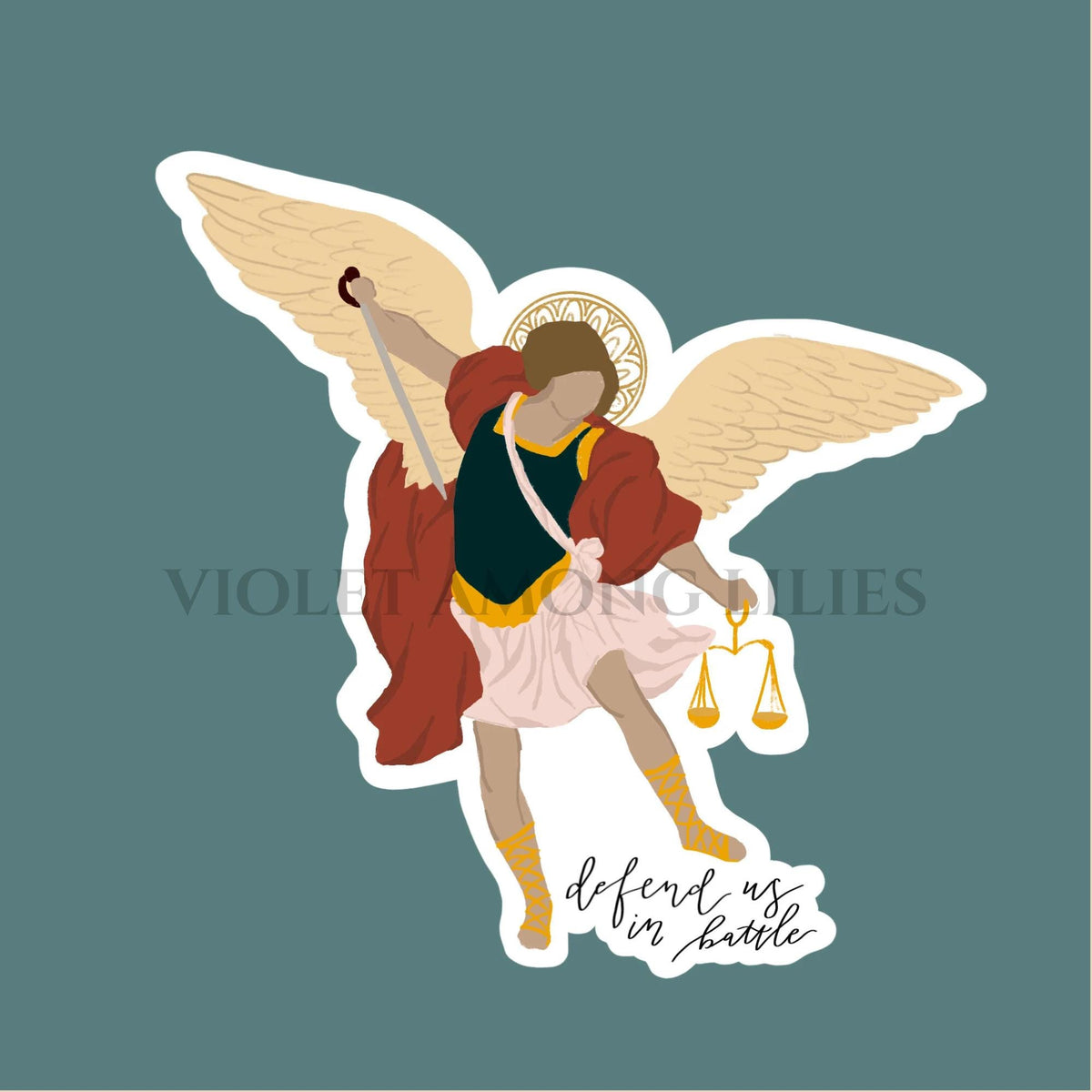 St. Michael Archangel Sticker - Waterproof Vinyl Decal