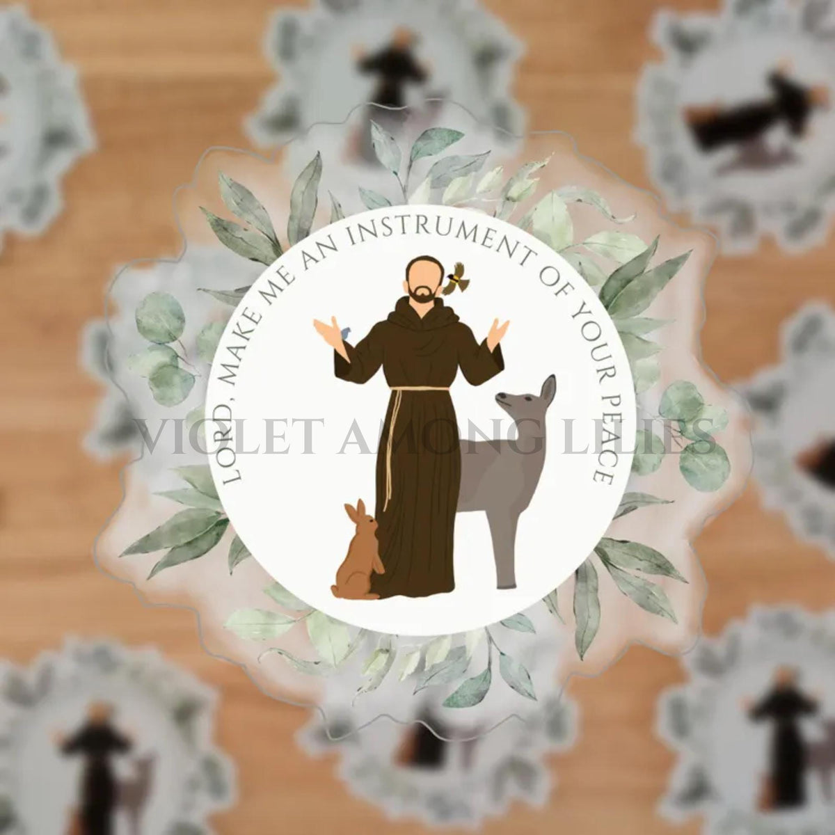 St. Francis: Make Me an Instrument of Your Peace Catholic Sticker