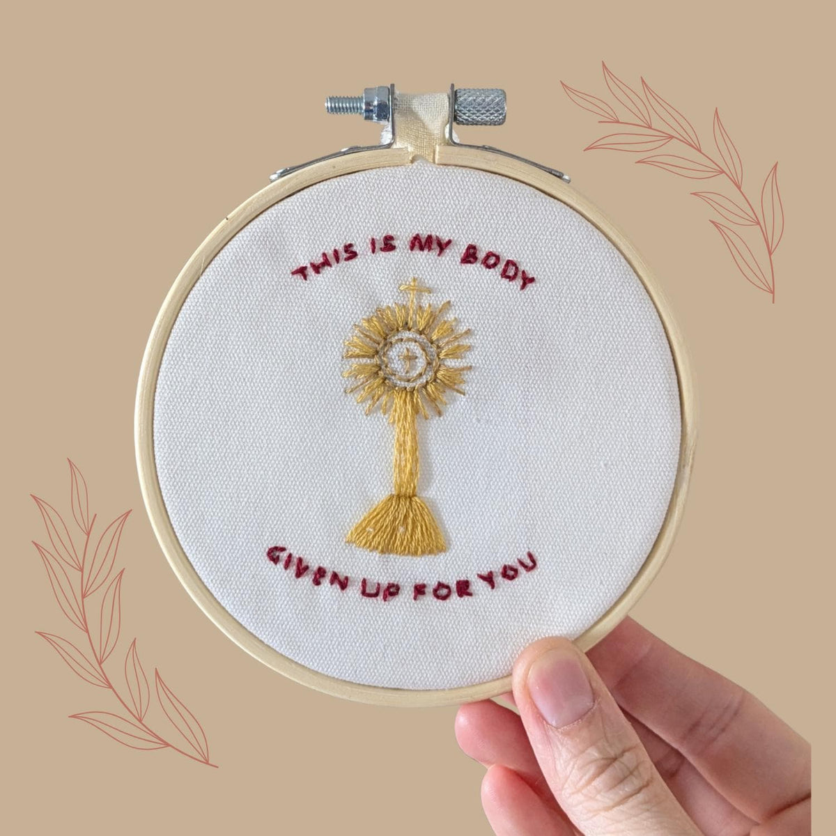 Monstrance Embroidery Kit: Catholic DIY Craft