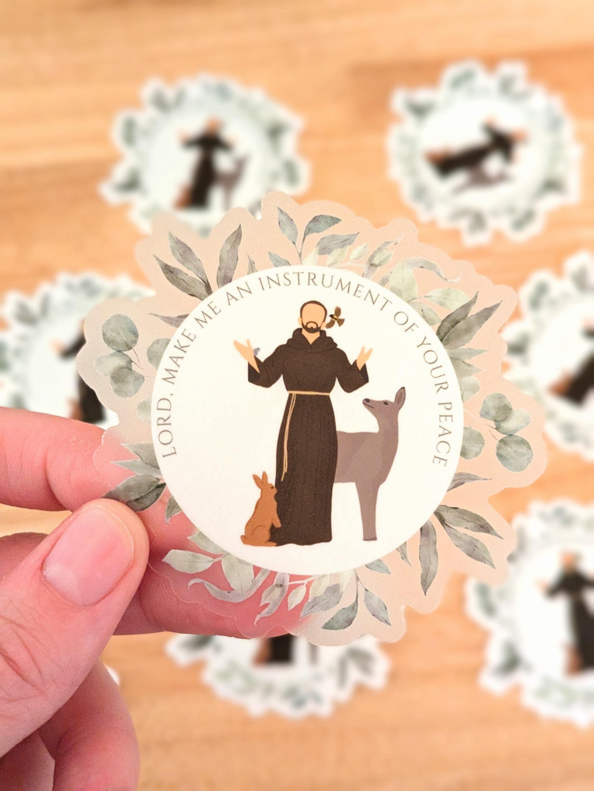 St. Francis: Make Me an Instrument of Your Peace Catholic Sticker