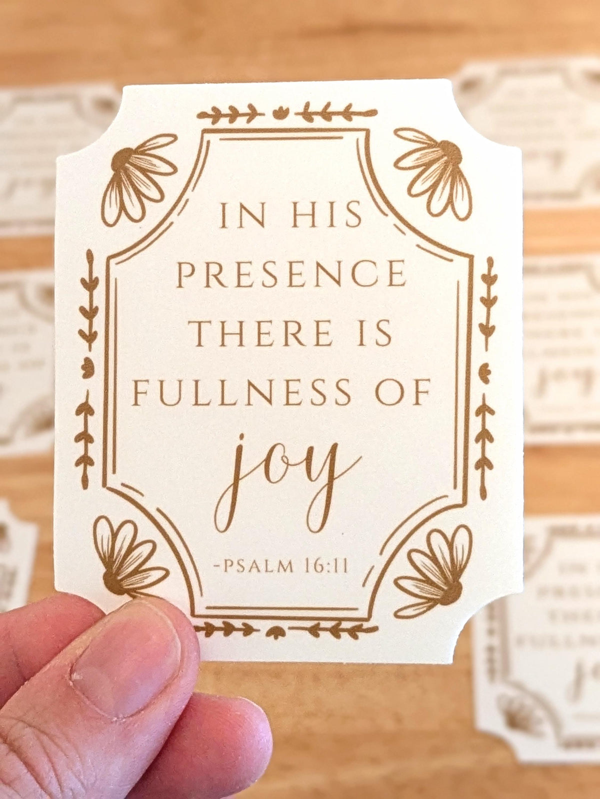 In His Presence There is Fullness of Joy: Christian Bible Verse Sticker
