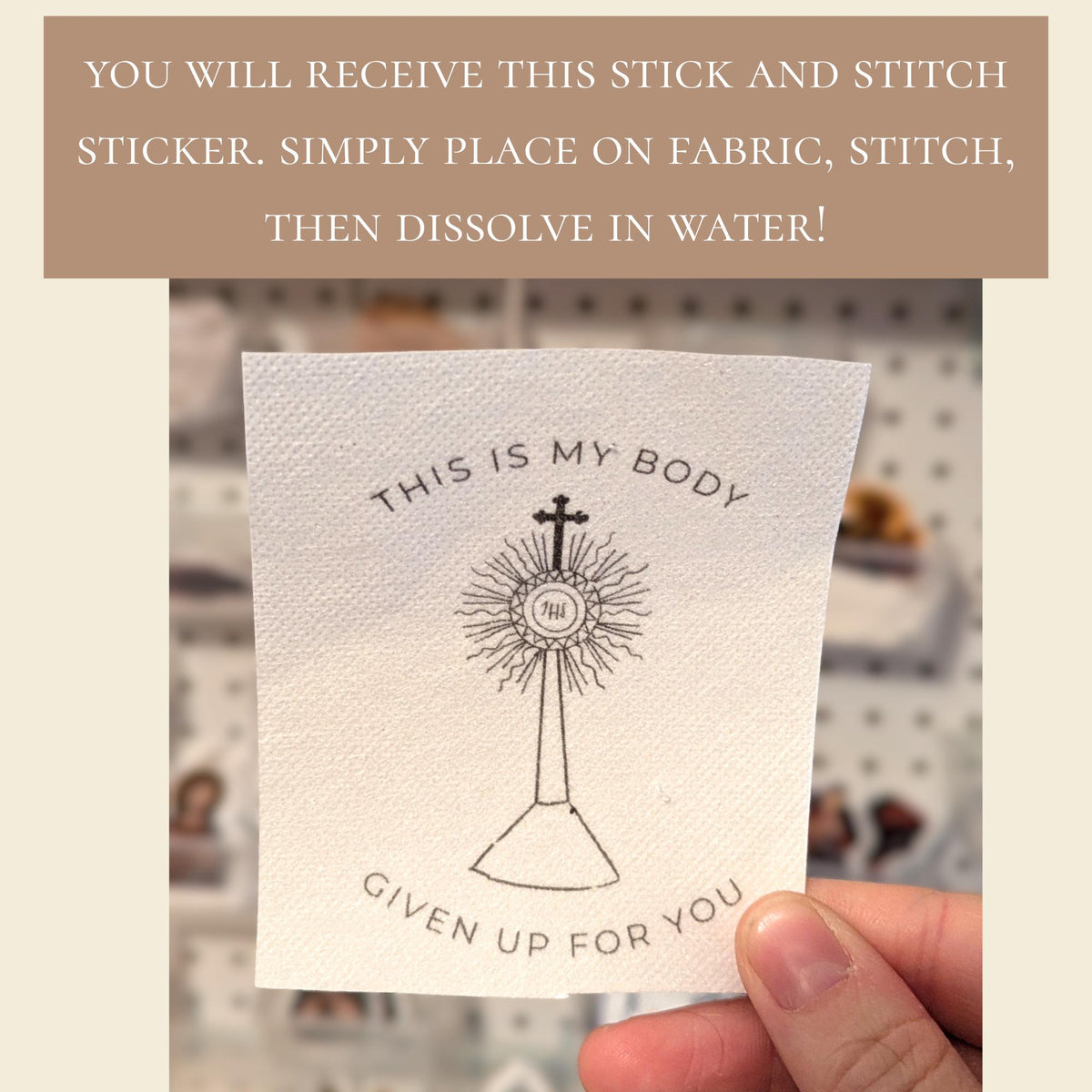 Monstrance Embroidery Kit: Catholic DIY Craft