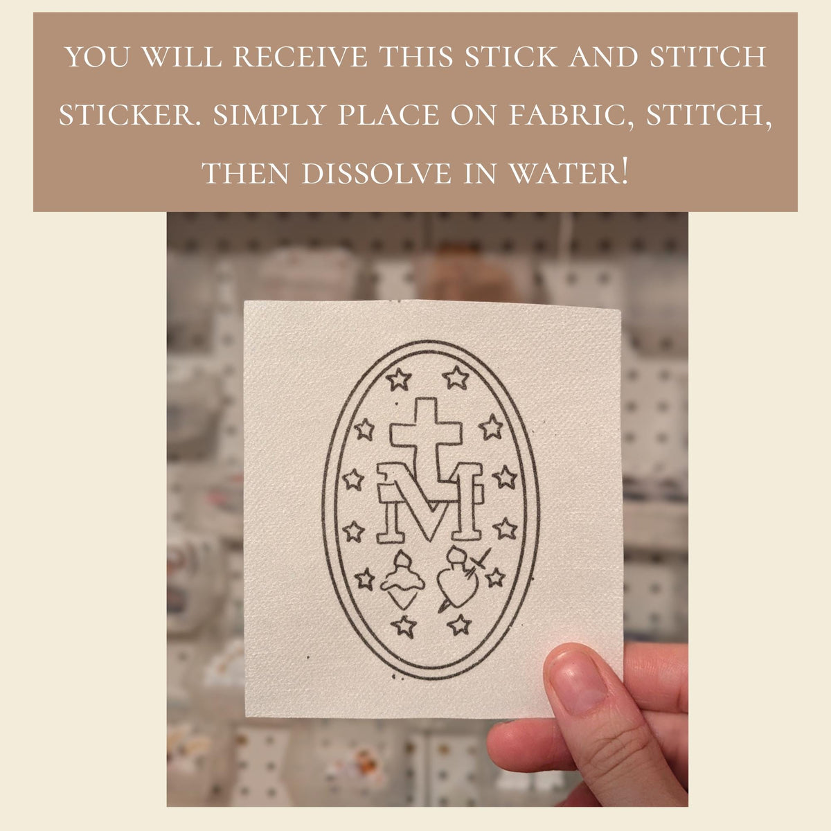 Miraculous Medal Catholic Embroidery Kit, Blessed Mother, Catholic gift, Catholic craft, gift for her, gift for teen
