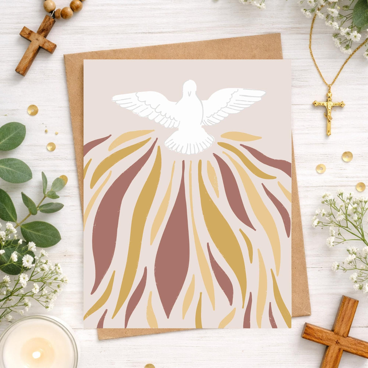 Confirmation Card: Catholic Sacrament, Blank Inside
