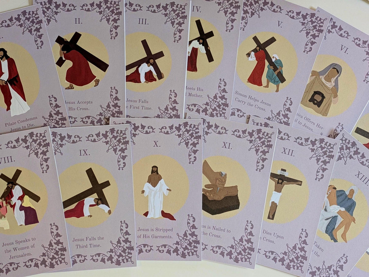 Stations of the Cross: Catholic Lenten Prayer Cards