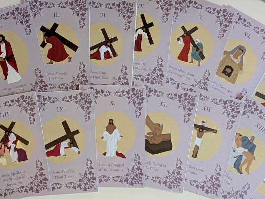 Stations of the Cross: Catholic Lenten Prayer Cards