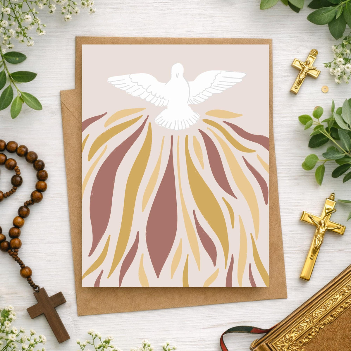 Confirmation Card: Catholic Sacrament, Blank Inside