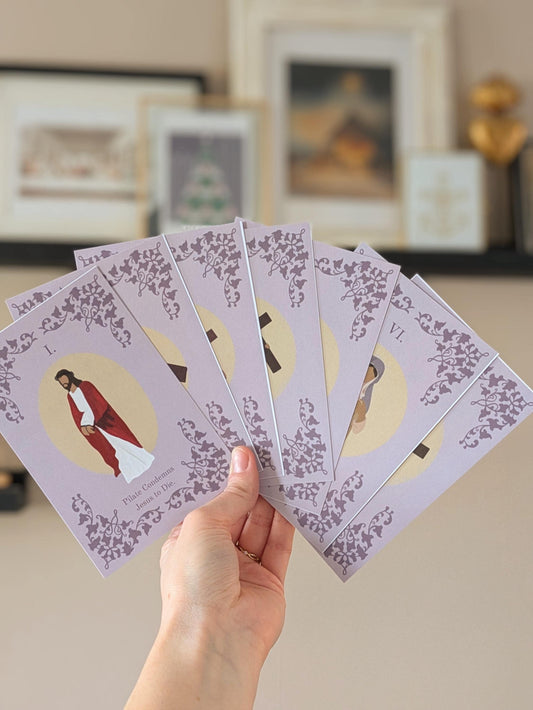 Stations of the Cross: Catholic Lenten Prayer Cards