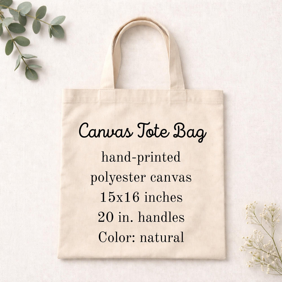 Flowers of Mary: Blessed Mother Catholic Tote Bag, Catholic gift, botanical canvas tote
